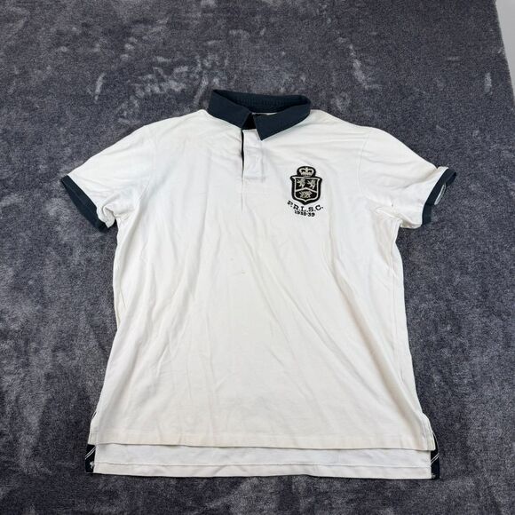 Vtg Polo Ralph Lauren S.C Rugby Polo Short Sleeve Crest #3 Men's XXL *Read - Picture 2 of 13